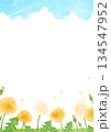 タンポポと青空の風景イラスト 134547952