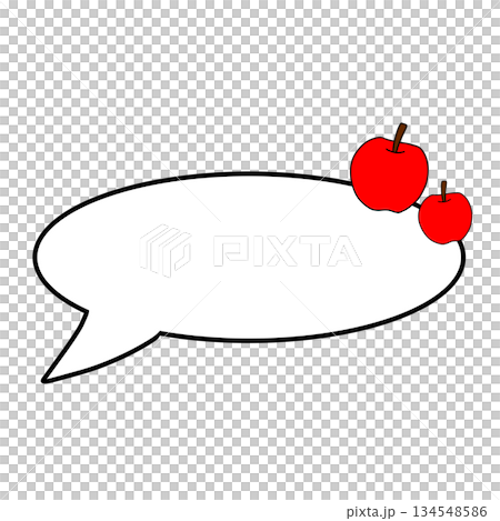Apple speech bubble simple 134548586