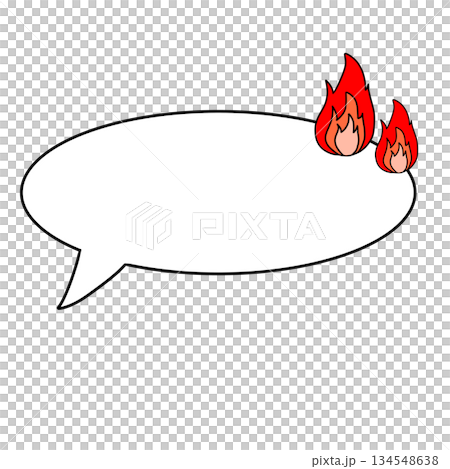 火焰對話框(簡單) 火焰對話框(簡單) 134548638