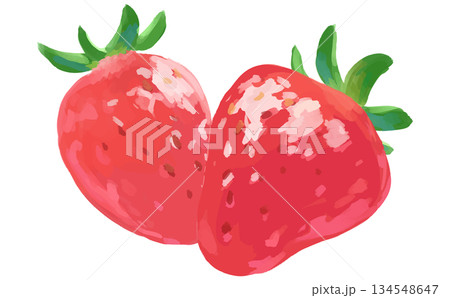 苺手描きイラスト_4つ 苺手描きイラスト_4つ 134548647