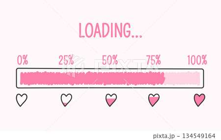 Pink Loading Progress Barのイラスト素材 [134549164] - PIXTA