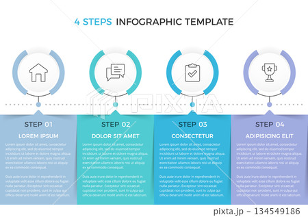 4 Steps Infographic Template 4 Steps Infographic Template 134549186