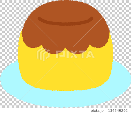 手書き風の単品アイコンイラスト 食べ物 プリン 手書き風の単品アイコンイラスト 食べ物 プリン 134549292