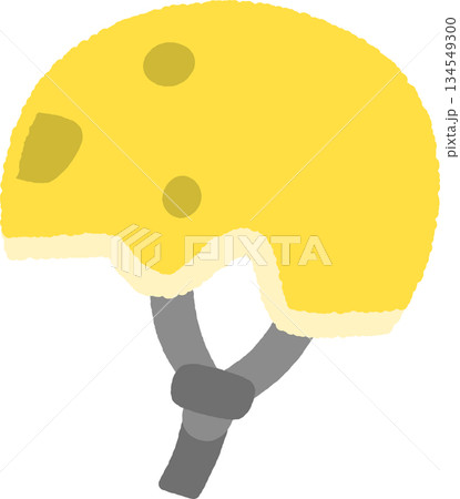 手書き風のシンプルアイコンイラスト　ヘルメット 134549300