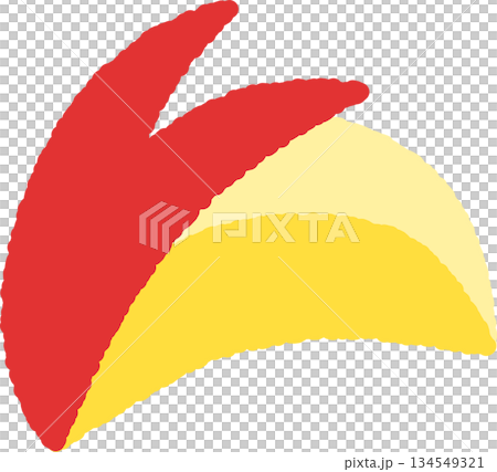 手書き風の単品アイコンイラスト　果物　りんごうさぎ 134549321