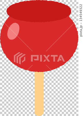 手繪單一圖示插圖食物糖果蘋果 134549322