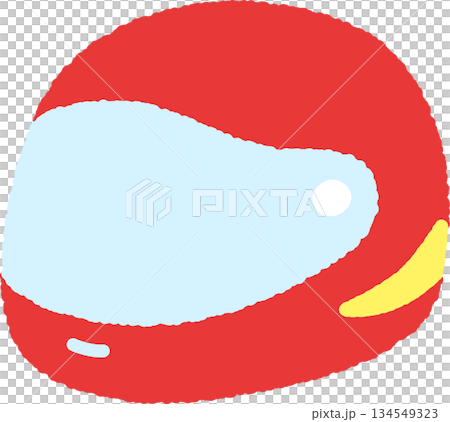 手繪單圖示插圖：賽車頭盔 134549323