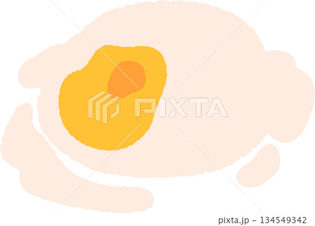 手書き風のアイコン　ゆで卵 134549342