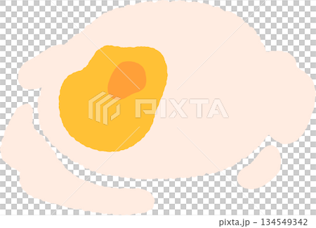 手書き風のアイコン　ゆで卵 134549342