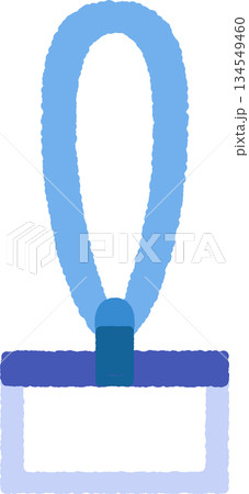 手書き風のシンプルアイコンイラスト　ネームプレート 134549460