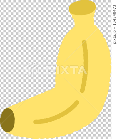 熟した一本のバナナのアイコンイラスト 熟した一本のバナナのアイコンイラスト 134549473
