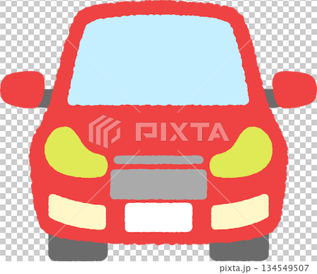 手繪的簡單汽車圖示插圖 134549507