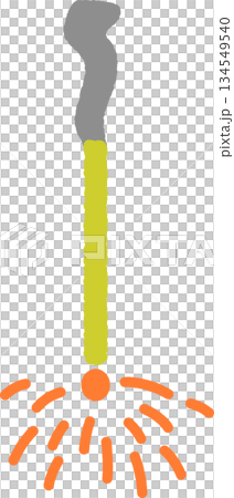 手書き風のシンプルアイコンイラスト 線香花火 手書き風のシンプルアイコンイラスト 線香花火 134549540