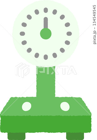 手書き風の単品アイコンイラスト　体重計 134549545