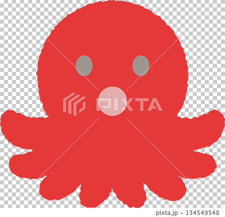 Hand-drawn single icon illustration Animal Octopus Hand-drawn single icon illustration Animal Octopus 134549548