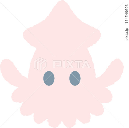 手書き風の単品アイコンイラスト 生き物 イカ 手書き風の単品アイコンイラスト 生き物 イカ 134549698