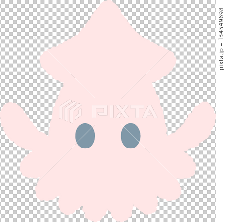 手書き風の単品アイコンイラスト 生き物 イカ 手書き風の単品アイコンイラスト 生き物 イカ 134549698