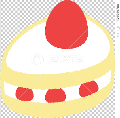 Hand-drawn single icon illustration Food Shortcake Hand-drawn single icon illustration Food Shortcake 134549700