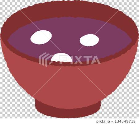 手繪單一圖示插圖食物 Oshiruko 134549718