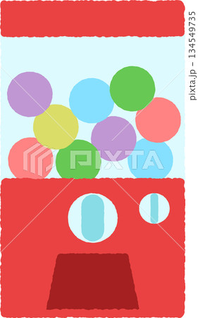 手書き風のシンプルアイコンイラスト　ガチャガチャ 134549735