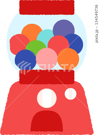 手書き風のシンプルアイコンイラスト　ガチャガチャ 134549736