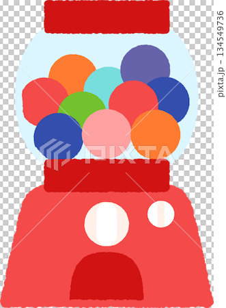 手書き風のシンプルアイコンイラスト　ガチャガチャ 134549736