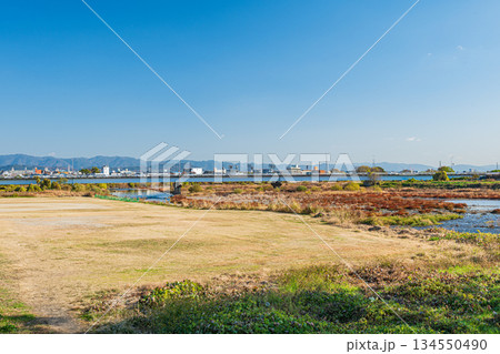桂川の河川敷広場　松尾グランド　京都市 134550490