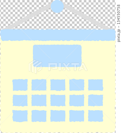 Simple hand-drawn icon illustration: Calendar Simple hand-drawn icon illustration: Calendar 134550758