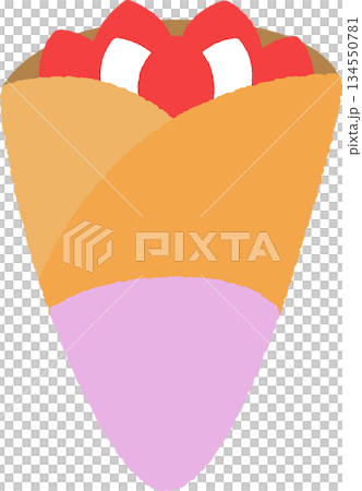 Hand-drawn single icon illustration Food Crepe Hand-drawn single icon illustration Food Crepe 134550781