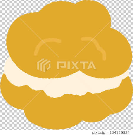 手書き風の単品アイコンイラスト 食べ物 シュークリーム 手書き風の単品アイコンイラスト 食べ物 シュークリーム 134550824