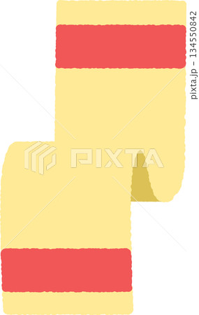 手書き風の単品アイコンイラスト　タオル 134550842