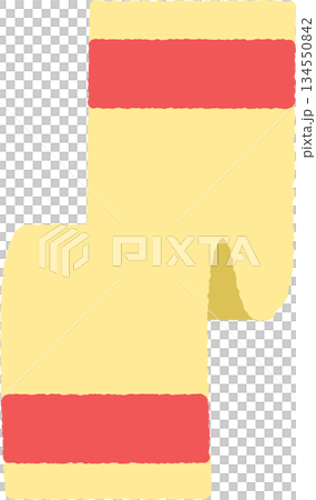 手書き風の単品アイコンイラスト　タオル 134550842