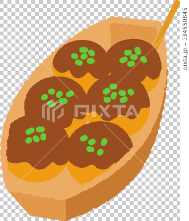 手書き風のアイコン　一舟のたこ焼き 134550845