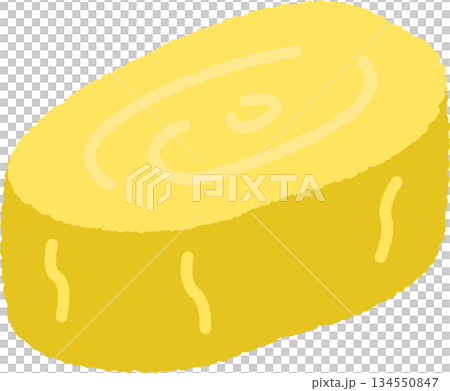 簡單的手繪捲蛋餅圖示插圖 134550847