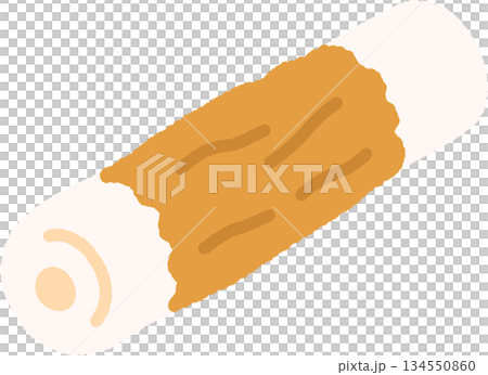 きつね色に加熱されたちくわ 134550860