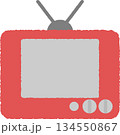 手書き風の単品アイコンイラスト　ブラウン管テレビ 134550867