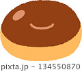 手書き風の単品アイコンイラスト　食べ物　ドーナツ 134550870