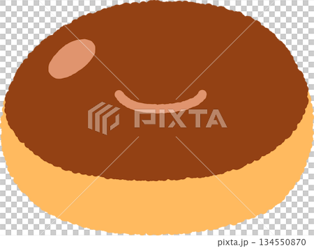 手書き風の単品アイコンイラスト　食べ物　ドーナツ 134550870