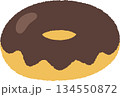 手書き風の単品アイコンイラスト　食べ物　ドーナツ 134550872