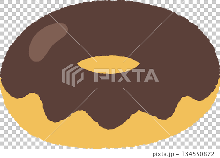 手繪單圖示插圖食物甜甜圈 134550872