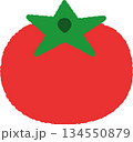 手書き風の単品アイコンイラスト　野菜　トマト 134550879