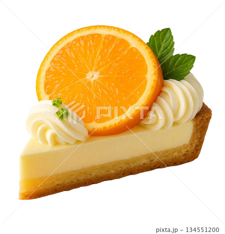 断面が美しいなめらかなクリームフィリングのオレンジタルト 134551200