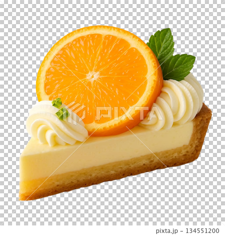 断面が美しいなめらかなクリームフィリングのオレンジタルト 134551200