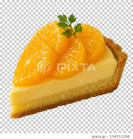 甘酸っぱい香りが漂いそうなフレッシュみかんの贅沢タルト 134551206