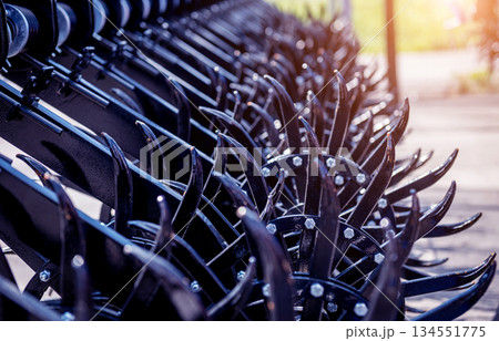 Modern agricultural machinery and equipment. Industrial details. 134551775