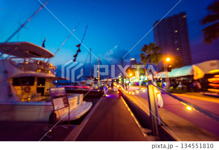 View of harbor with yachts details. Beautiful sunset sky in the marina bay. View of harbor with yachts details. Beautiful sunset sky in the marina bay. 134551810