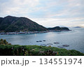 高台から見た伊根湾 134551974