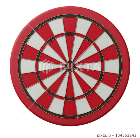 Classic Dartboard Red and White 134552242