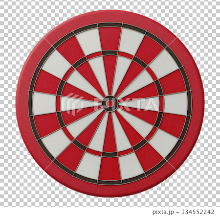 Classic Dartboard Red and White 134552242