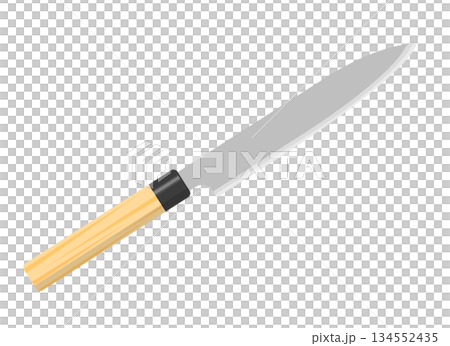 Illustration of a yanagiba knife 134552435